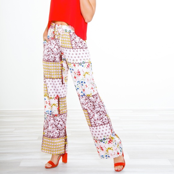 Printed Drawstring Pants MADE IN USA - Picture 1 of 8